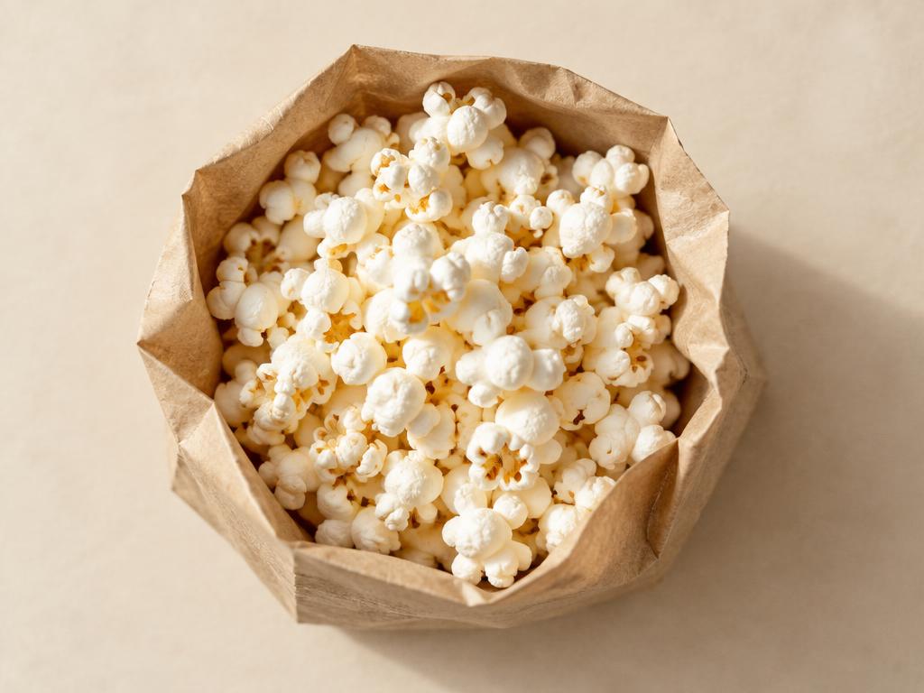 Air-popped organic popcorn